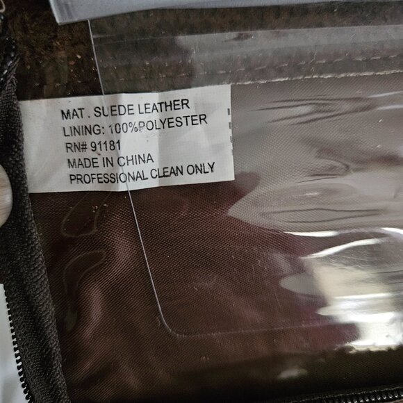 English Leather Brown Suede Card Holder - Picture 7 of 9